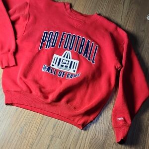 Vintage Bike Red Pro Football Hall of Fame Crewneck Sweater